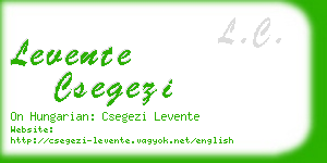 levente csegezi business card